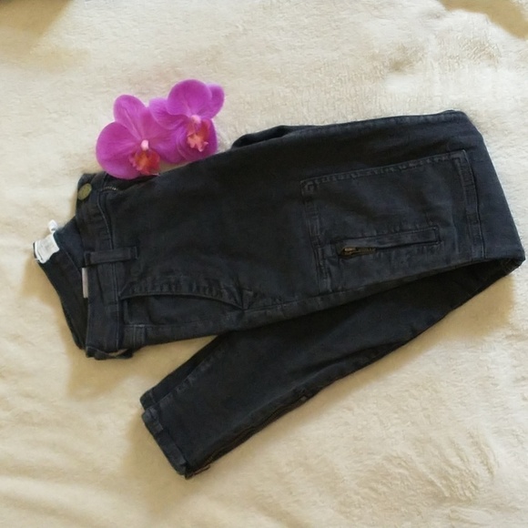 Anthropologie Current Elliott Cargo Skinny Jeans Black Size 23 - Picture 4 of 14